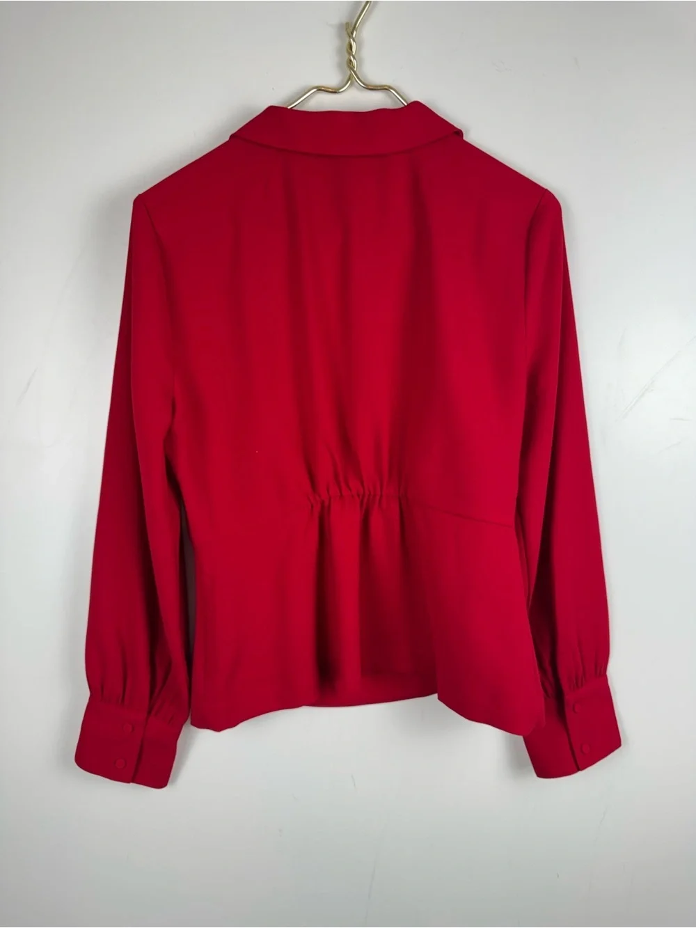 J. Crew Red Wrap-Front V-Neck Sweater